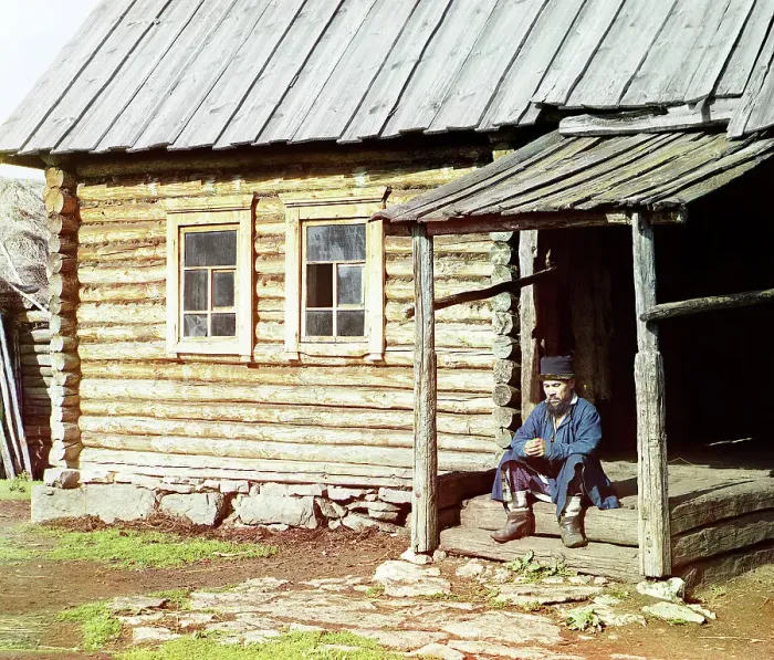 Framed Print : Bashkir near his house, Ekhia, 1910. Creator: Sergey Mikhaylovich Prokudin-Gorsky Framed Print : Bashkir near his house, Ekhia, 1910. Creator: Sergey Mikhaylovich Prokudin-Gorsky
