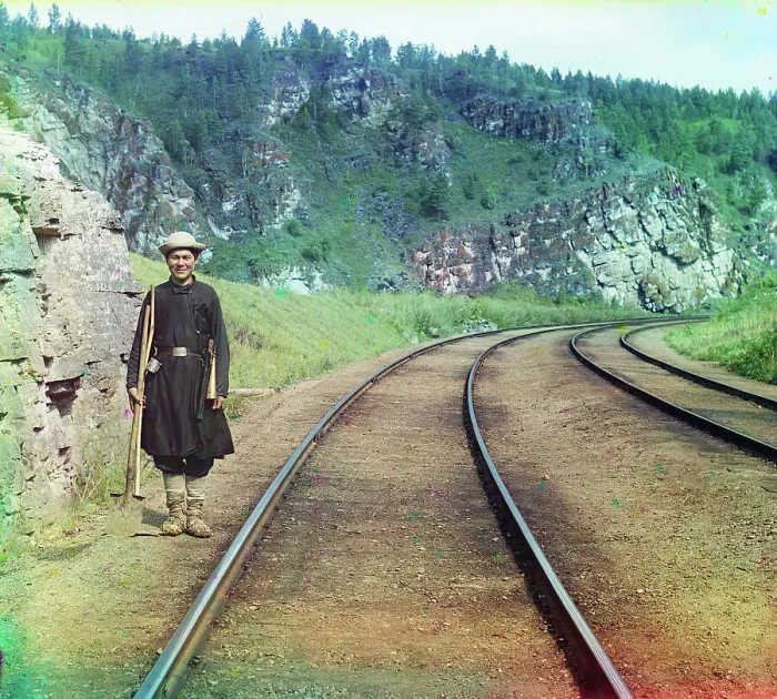 Framed Print : Bashkir switchman, 1910. Creator: Sergey Mikhaylovich Prokudin-Gorsky