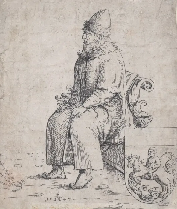 Framed Print : Basil (Basilius), Grand Duke of Russia, 1547. Creator: Augustin Hirschvogel Framed Print : Basil (Basilius), Grand Duke of Russia, 1547. Creator: Augustin Hirschvogel