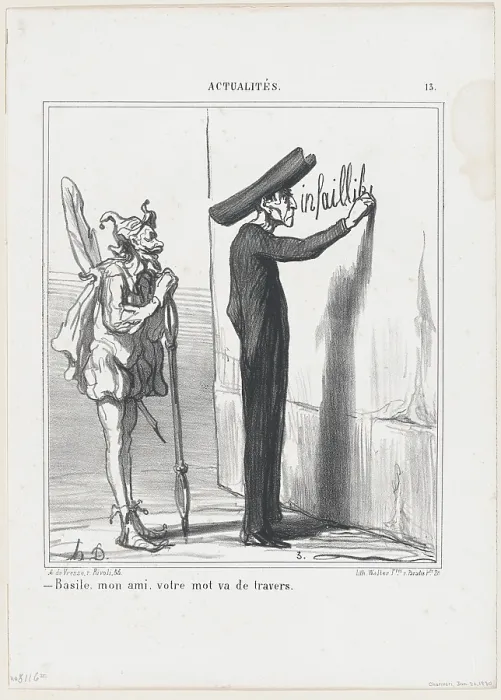 Framed Print : Basile, mon ami, votre mot va de travers, 1870. Creator: Honore Daumier Framed Print : Basile, mon ami, votre mot va de travers, 1870. Creator: Honore Daumier
