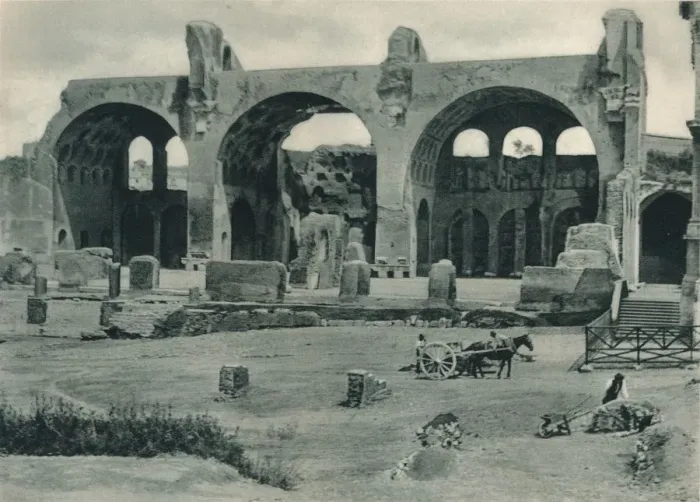 Framed Print : Basilica of Maxentius and Constantine in the Forum Romanum, Rome, Italy, 1927. Artist: Eugen Poppel Framed Print : Basilica of Maxentius and Constantine in the Forum Romanum, Rome, Italy, 1927. Artist: Eugen Poppel