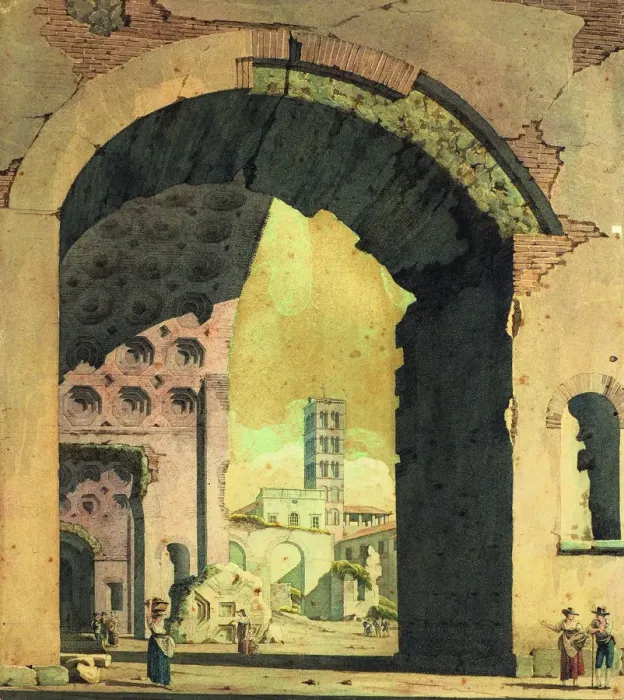 Framed Print : The Basilica of Maxentius and Constantine in the Roman Forum, c. 1824 Framed Print : The Basilica of Maxentius and Constantine in the Roman Forum, c. 1824