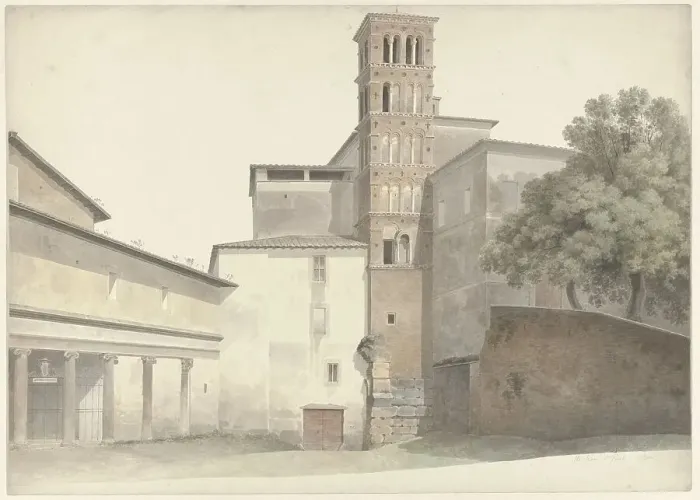Framed Print : Basilica and Monastery of SS. Giovanni e Paolo in Rome, c.1809-c.1812. Creator: Josephus Augustus Knip Framed Print : Basilica and Monastery of SS. Giovanni e Paolo in Rome, c.1809-c.1812. Creator: Josephus Augustus Knip