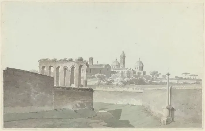 Framed Print : The Basilica of Santa Maria Maggiore in Rome, c.1809-c.1812. Creator: Josephus Augustus Knip