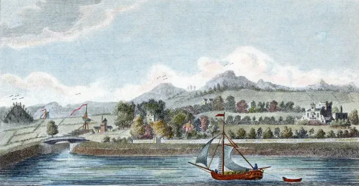 Framed Print : Basin of the Caledonian Ship Canal at Muirtown near Inverness, Scotland, 1822 Framed Print : Basin of the Caledonian Ship Canal at Muirtown near Inverness, Scotland, 1822