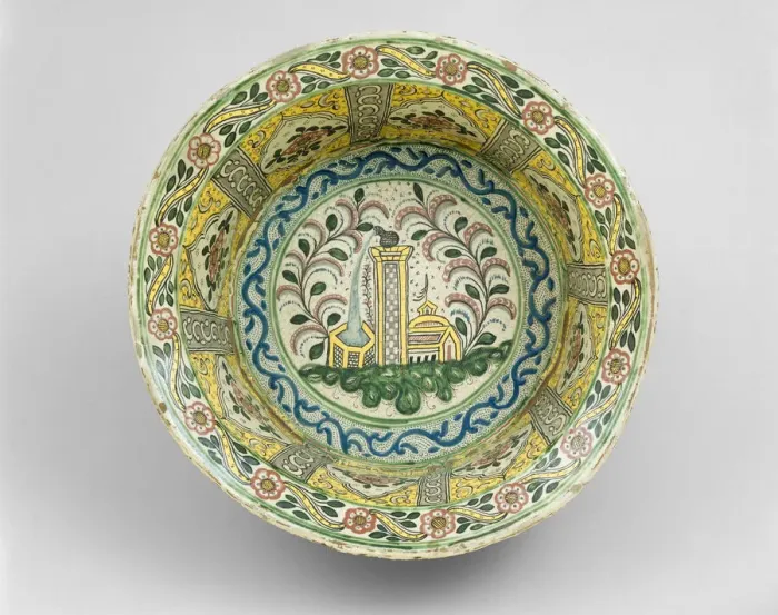 Framed Print : Basin Depicting a Cistern, Tower and Domed Building, 1775 / 1825. Creator: Unknown Framed Print : Basin Depicting a Cistern, Tower and Domed Building, 1775 / 1825. Creator: Unknown