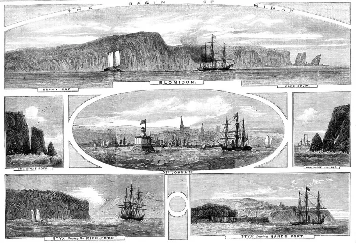 Framed Print : The Basin of Minas - Progress of the Prince of Wales in British North America... 1860. Creator: Unknown Framed Print : The Basin of Minas - Progress of the Prince of Wales in British North America... 1860. Creator: Unknown