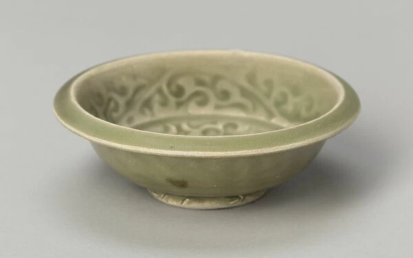 Basin with Stylized Flowers and Sickle-leaf Scrolls, Southern Song or Yuan dynasty, c13th / 14th cent Creator: Unknown