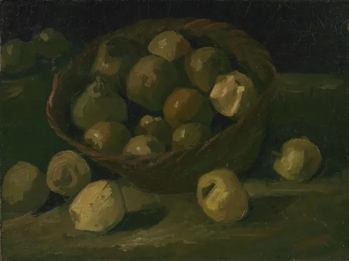 Framed Print : Basket of Apples, 1885. Creator: Gogh, Vincent, van (1853-1890) Framed Print : Basket of Apples, 1885. Creator: Gogh, Vincent, van (1853-1890)