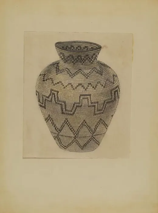 Framed Print : Basket, c. 1935. Creator: Michael Trekur Framed Print : Basket, c. 1935. Creator: Michael Trekur