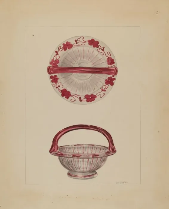 Framed Print : Basket, c. 1936. Creator: Gertrude Lemberg Framed Print : Basket, c. 1936. Creator: Gertrude Lemberg