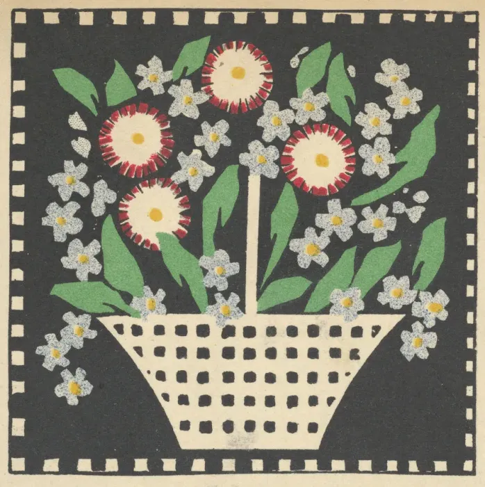 Framed Print : Basket of Flowers, 1907. Creator: Leopoldine Kolbe Framed Print : Basket of Flowers, 1907. Creator: Leopoldine Kolbe