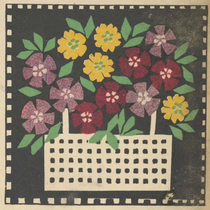Framed Print : Basket of Flowers, 1907. Creator: Leopoldine Kolbe Framed Print : Basket of Flowers, 1907. Creator: Leopoldine Kolbe