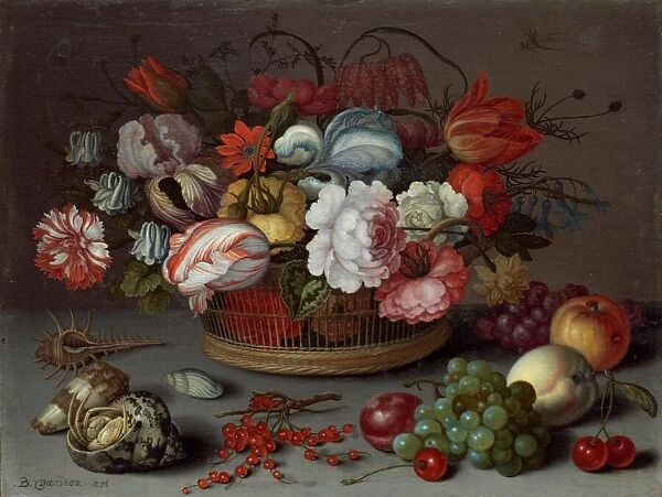 Basket of Flowers, c. 1622. Creator: Balthasar van der Ast