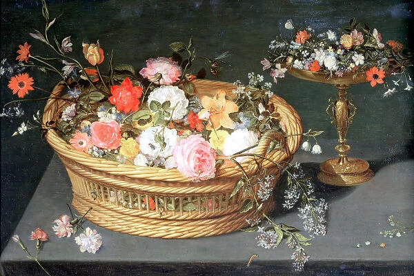 A Basket of Flowers, c1590-1625. Artist: Jan Brueghel the Elder