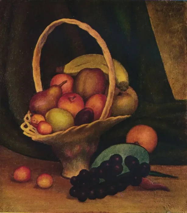 Framed Print : Basket of Fruit, c1922. Artist: Mark Gertler Framed Print : Basket of Fruit, c1922. Artist: Mark Gertler