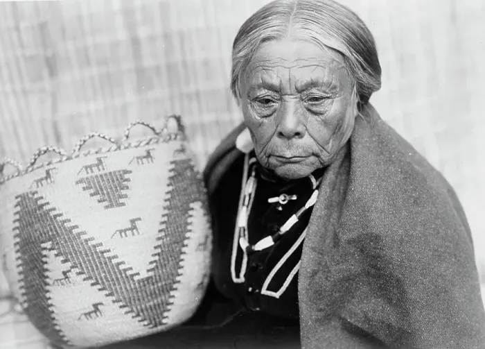 Framed Print : Basket maker-Skokomish, c1913. Creator: Edward Sheriff Curtis Framed Print : Basket maker-Skokomish, c1913. Creator: Edward Sheriff Curtis