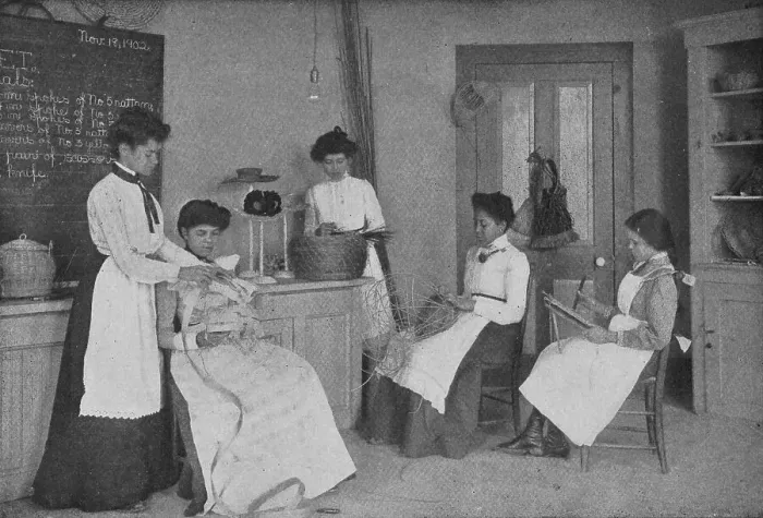 Framed Print : Basket-making, 1904. Creator: Frances Benjamin Johnston Framed Print : Basket-making, 1904. Creator: Frances Benjamin Johnston