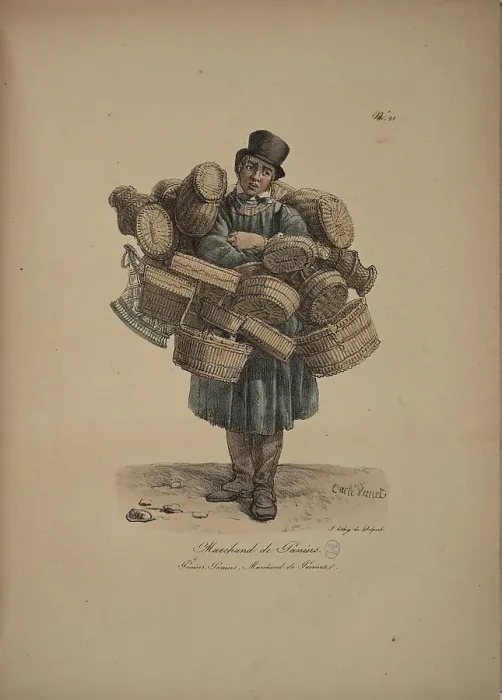 Framed Print : Basket seller. From the Series Cris de Paris (The Cries of Paris), 1815. Creator: Vernet, Carle (1758-1836). Basket seller. From the Series Cris de Paris (The Cries of Paris), 1815. Creator: Vernet, Carle (1758-1836) Framed Print : Basket seller. From the Series Cris de Paris (The Cries of Paris), 1815. Creator: Vernet, Carle (1758-1836). Basket seller. From the Series Cris de Paris (The Cries of Paris), 1815. Creator: Vernet, Carle (1758-1836)