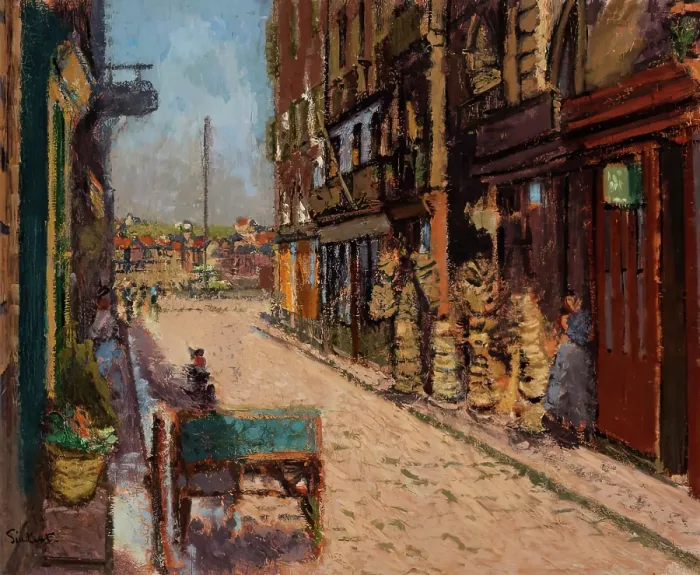 Framed Print : The Basket Shop, Rue St Jean, Dieppe, c1911-1912. Creator: Walter Richard Sickert Framed Print : The Basket Shop, Rue St Jean, Dieppe, c1911-1912. Creator: Walter Richard Sickert