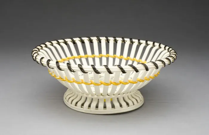 Framed Print : Basket, Staffordshire, 1780 / 90. Creator: E. Mayer Pottery Framed Print : Basket, Staffordshire, 1780 / 90. Creator: E. Mayer Pottery