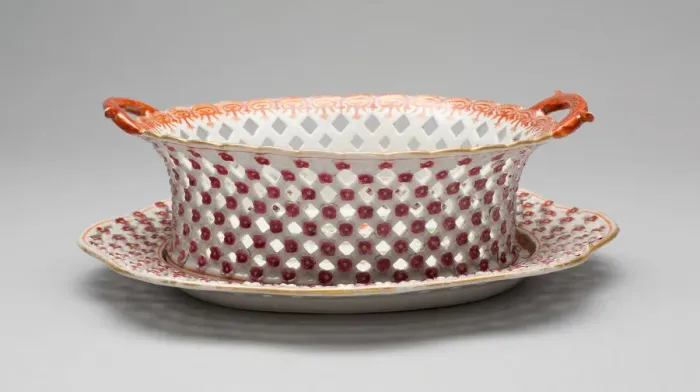 Framed Print : Basket and Stand, c. 1790. Creator: Unknown Framed Print : Basket and Stand, c. 1790. Creator: Unknown