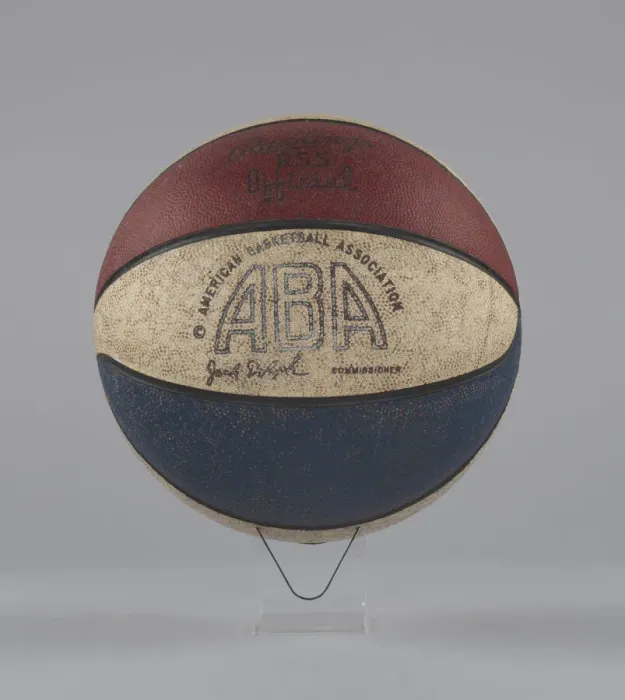 Framed Print : Basketball used in American Basketball Association games, ca. 1967. Creator: Rawlings Framed Print : Basketball used in American Basketball Association games, ca. 1967. Creator: Rawlings