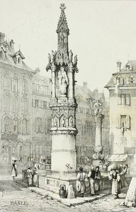 Framed Print : Basle, 1833. Creator: Samuel Prout Framed Print : Basle, 1833. Creator: Samuel Prout