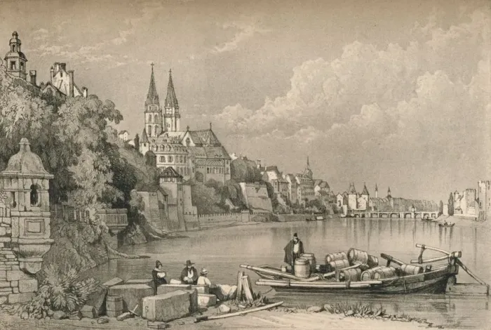 Framed Print : Basle, c1830 (1915). Artist: Samuel Prout Framed Print : Basle, c1830 (1915). Artist: Samuel Prout