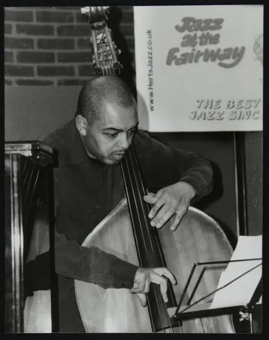 Framed Print : Bassist Gary Crosby playing at The Fairway, Welwyn Garden City, Hertfordshire, 25 January 2004 Framed Print : Bassist Gary Crosby playing at The Fairway, Welwyn Garden City, Hertfordshire, 25 January 2004