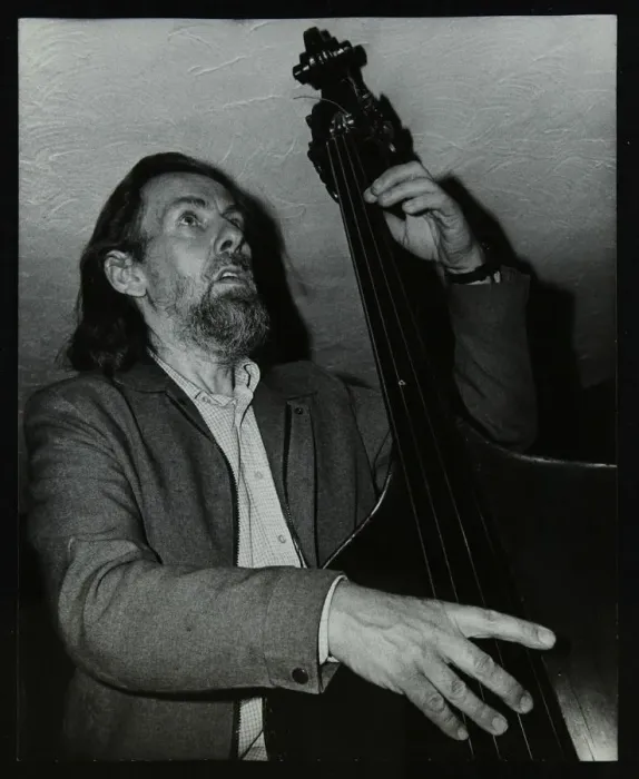 Framed Print : Bassist Peter Ind at the Bass Clef, London, 1985. Artist: Denis Williams