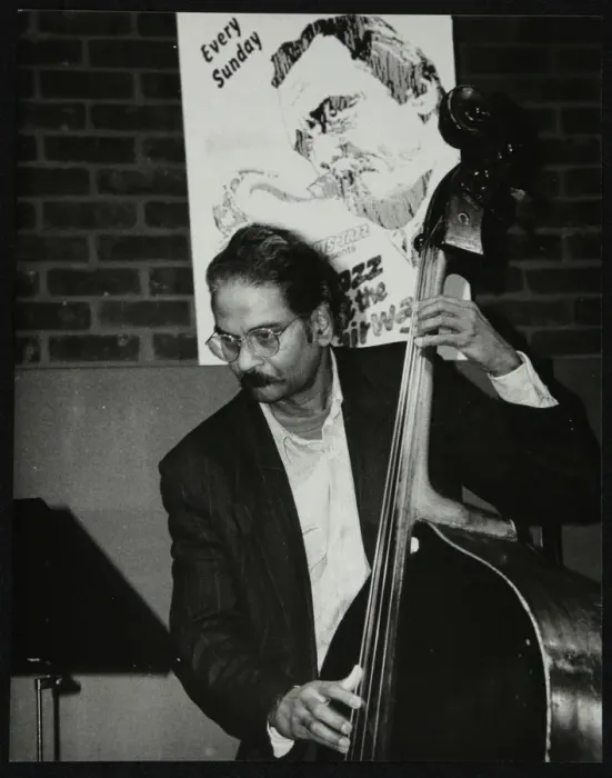 Framed Print : Bassist Val Mannix playing at The Fairway, Welwyn Garden City, Hertfordshire, 1998 Framed Print : Bassist Val Mannix playing at The Fairway, Welwyn Garden City, Hertfordshire, 1998