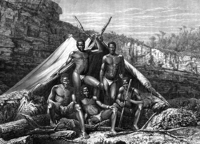 Framed Print : Bassoutos, South Africa, 19th century. Artist: St de Dree Framed Print : Bassoutos, South Africa, 19th century. Artist: St de Dree