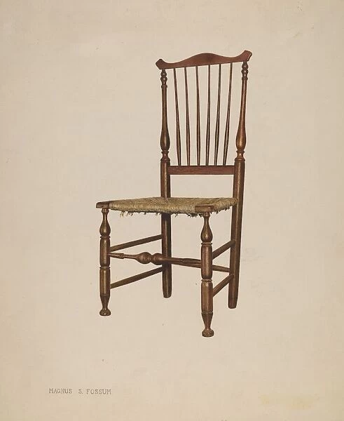 Bastard Windsor Chair, c. 1939. Creator: Magnus S. Fossum