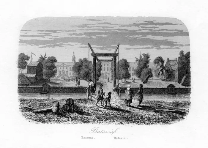 Framed Print : Batavia (Jakarta), Indonesia, c1840. Artist: N Remond Framed Print : Batavia (Jakarta), Indonesia, c1840. Artist: N Remond