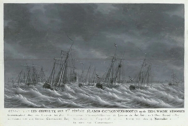 The Batavian Fleet off Veere, 1800, 1800-1809. Creator: Engel Hoogerheyden