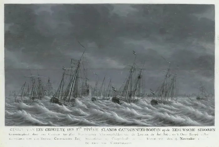 Framed Print : The Batavian Fleet off Veere, 1800, 1800-1809. Creator: Engel Hoogerheyden Framed Print : The Batavian Fleet off Veere, 1800, 1800-1809. Creator: Engel Hoogerheyden