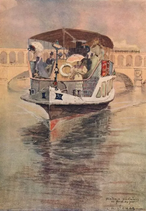 Framed Print : Bateau-Parisien at the Point du Jour, 1915. Artist: Charles Jouas Framed Print : Bateau-Parisien at the Point du Jour, 1915. Artist: Charles Jouas