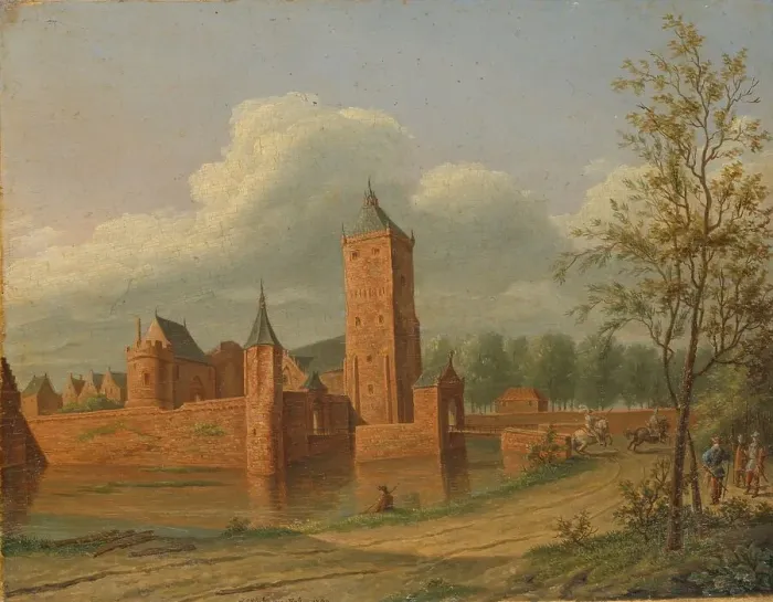 Framed Print : Batestein Castle near Vianen, 1840. Creator: Jan Jacob Teyler van Hall Framed Print : Batestein Castle near Vianen, 1840. Creator: Jan Jacob Teyler van Hall