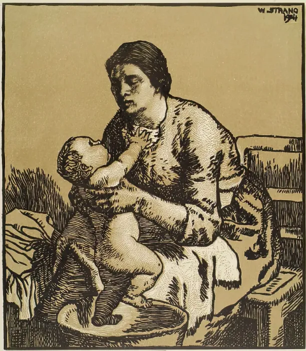 Framed Print : The Bath, 1904. Creator: William Strang Framed Print : The Bath, 1904. Creator: William Strang