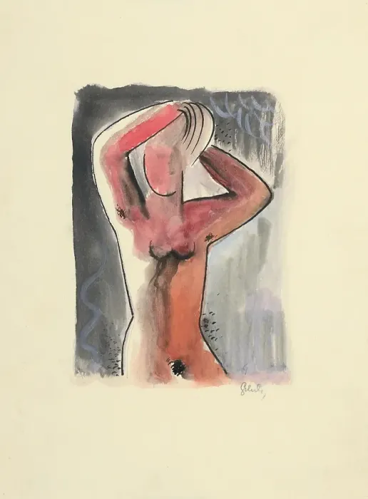 Framed Print : After the bath, 1936. Creator: Mikulas Galanda Framed Print : After the bath, 1936. Creator: Mikulas Galanda