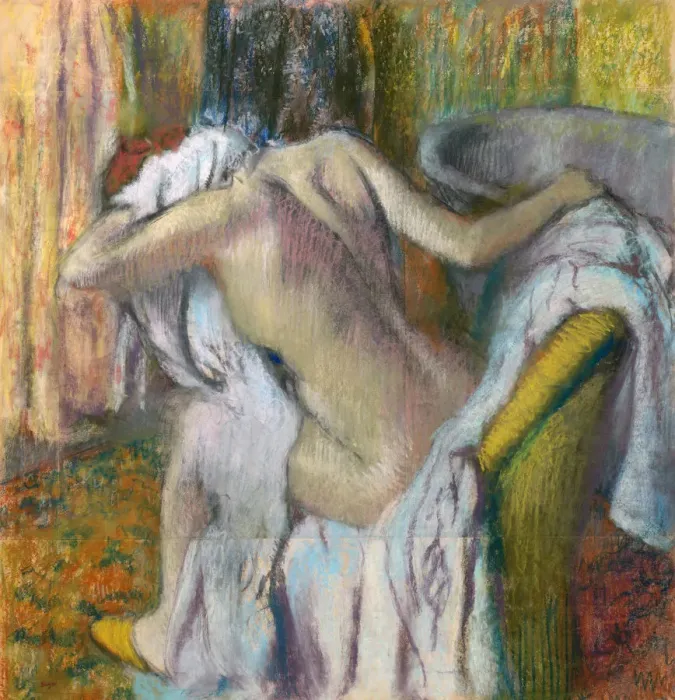 Framed Print : After the Bath, c. 1890. Artist: Degas, Edgar (1834-1917) Framed Print : After the Bath, c. 1890. Artist: Degas, Edgar (1834-1917)