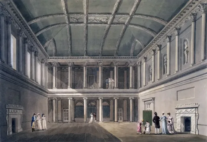 Framed Print : Bath, the Concert Room, pub. 1805. Creator: John Claude Nattes (1765-1822) Framed Print : Bath, the Concert Room, pub. 1805. Creator: John Claude Nattes (1765-1822)