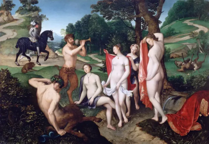 Framed Print : The Bath of Diane, c1510. Artist: Francois Clouet