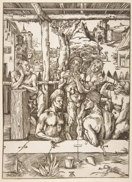 Framed Print : The Bath House (copy). n. d. Creator: Unknown Framed Print : The Bath House (copy). n. d. Creator: Unknown