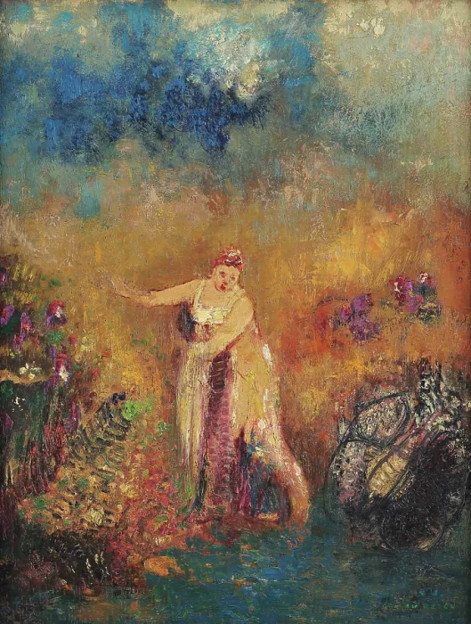 Framed Print : The Bath of Venus, 1908-1912. Creator: Redon, Odilon (1840-1916) Framed Print : The Bath of Venus, 1908-1912. Creator: Redon, Odilon (1840-1916)
