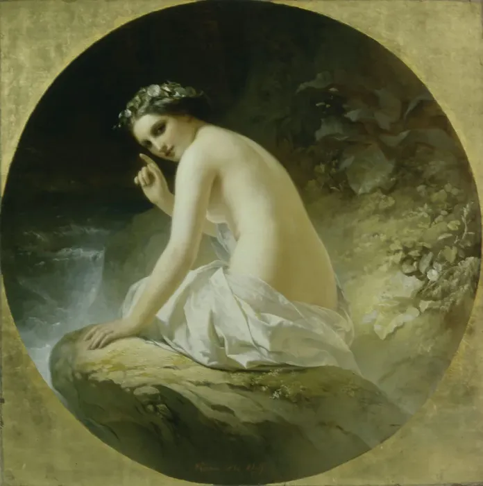 Framed Print : Bather, 1859. Artist: Neff, Timofei Andreyevich (1805-1876) Framed Print : Bather, 1859. Artist: Neff, Timofei Andreyevich (1805-1876)