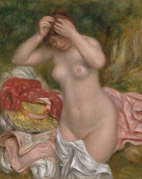 Bather Arranging Her Hair, 1893. Creator: Pierre-Auguste Renoir