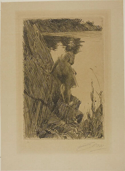 Bather (Evening) III, 1896. Creator: Anders Leonard Zorn