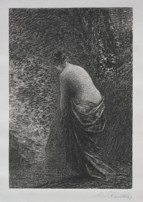 Framed Print : Bather Standing, 1879. Creator: Henri Fantin-Latour (French, 1836-1904) Framed Print : Bather Standing, 1879. Creator: Henri Fantin-Latour (French, 1836-1904)